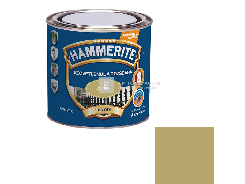 Hammerite fémfesték fényes arany 0,25 l