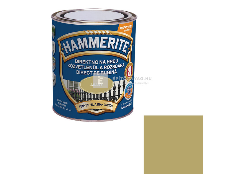 Hammerite fémfesték fényes arany 0,75 l