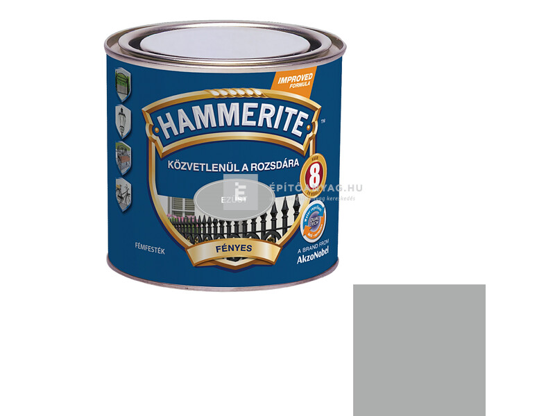Hammerite fémfesték fényes ezüst 0,25 l