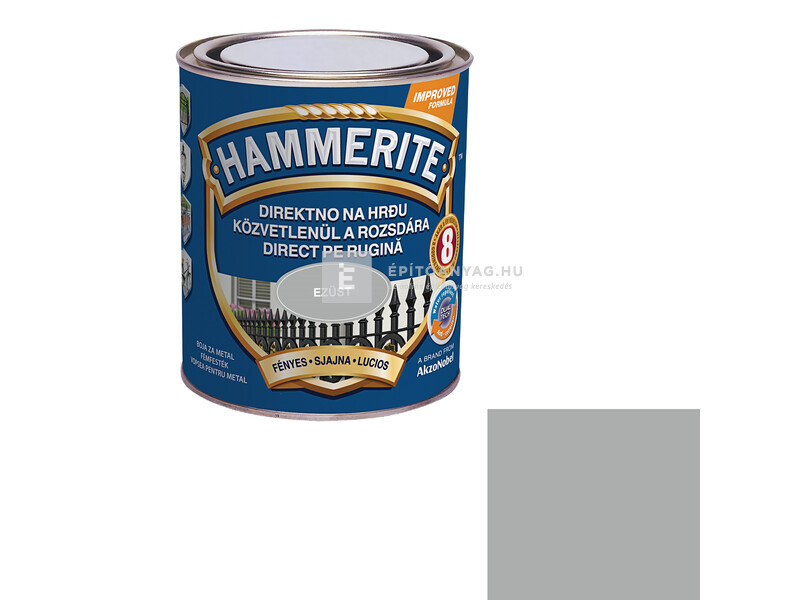 Hammerite fémfesték fényes ezüst 0,75 l