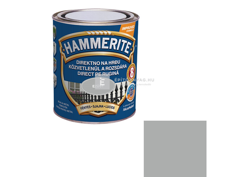 Hammerite fémfesték fényes ezüst 0,75 l