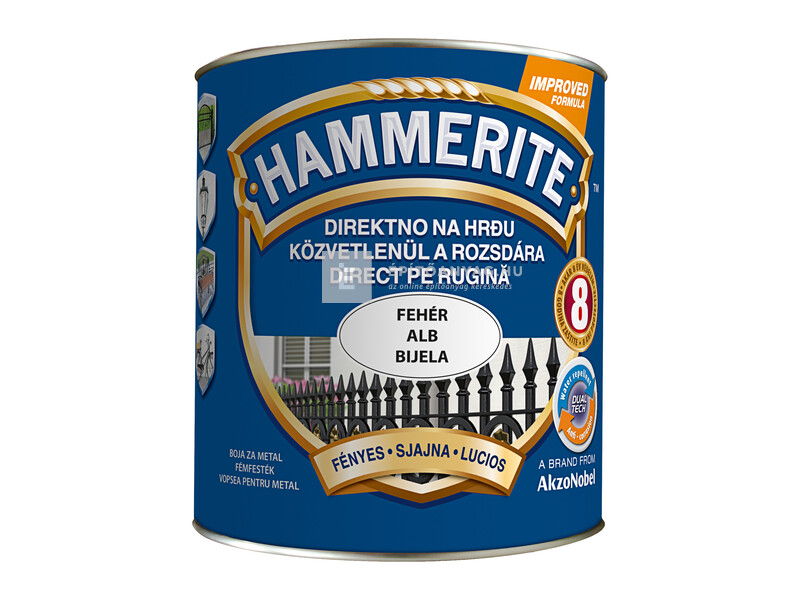Hammerite fényes fehér 2,5 l