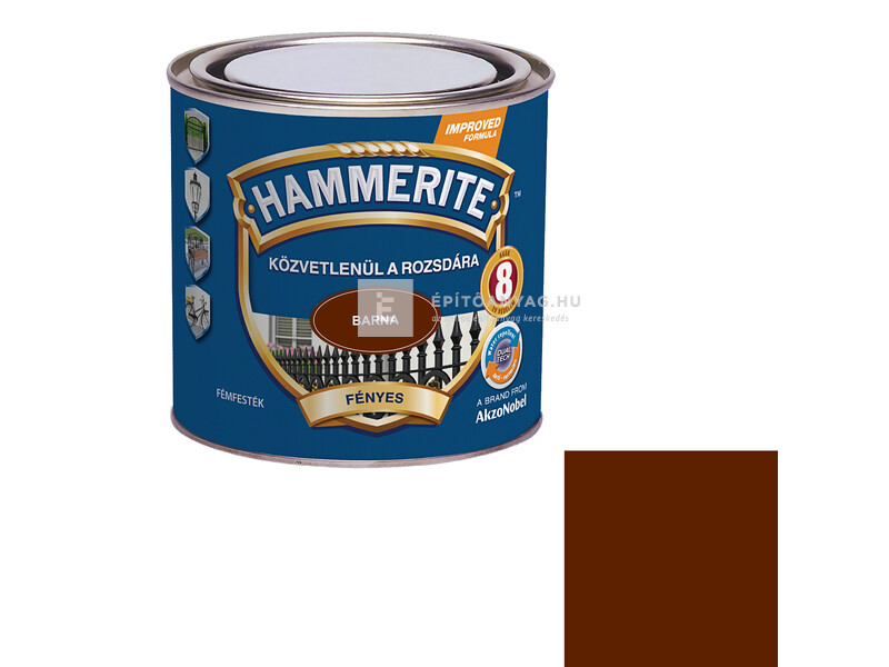 Hammerite fémfesték fényes barna 0,25 l