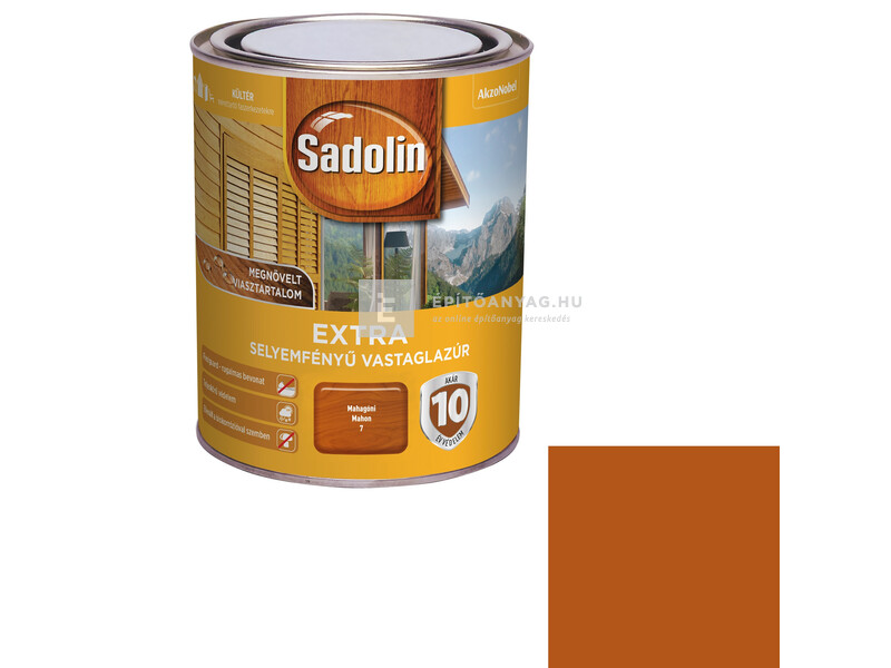 Sadolin Extra kültéri, selyemfényű vastaglazúr mahagoni 0,75 l