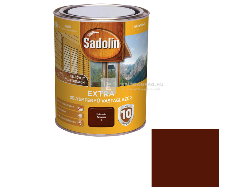 Sadolin Extra kültéri, selyemfényű vastaglazúr paliszander 0,75 l