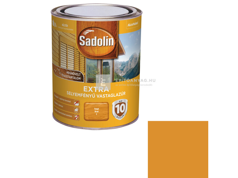 Sadolin Extra kültéri, selyemfényű vastaglazúr fenyő 0,75 l