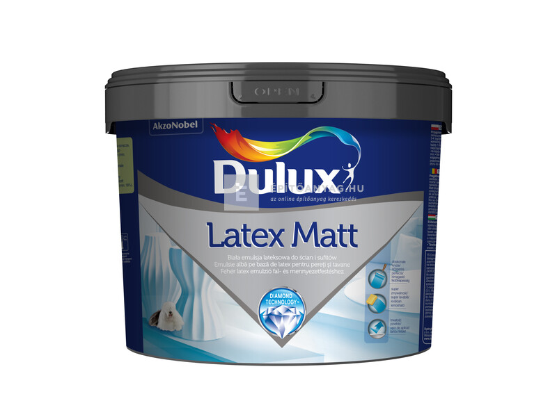 Dulux Latex matt beltéri falfesték fehér 10 l