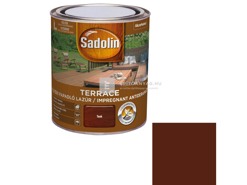 Sadolin Terrace kültéri fapadló lazúr teak 0,75 l