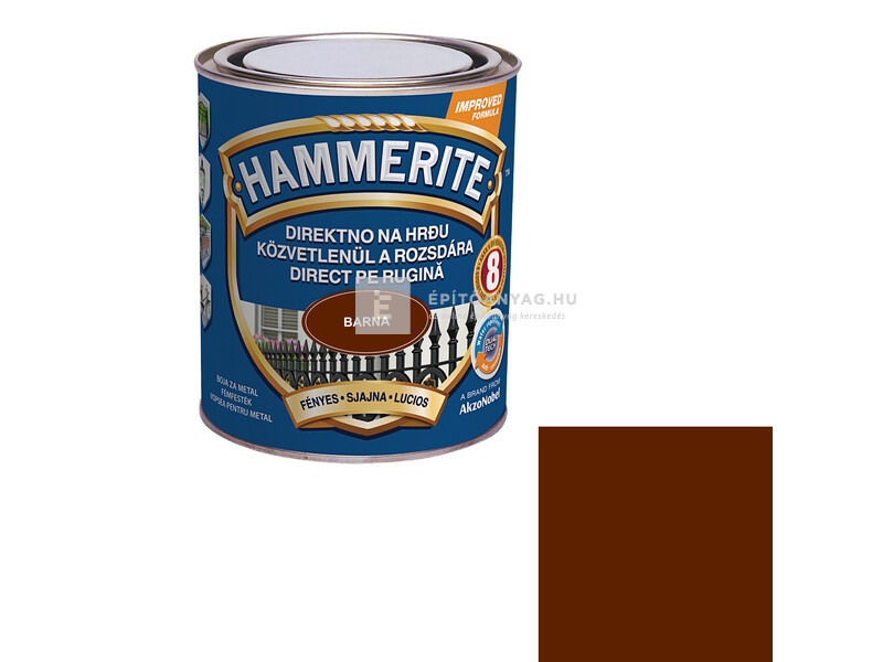 Hammerite fémfesték fényes barna 0,75 l