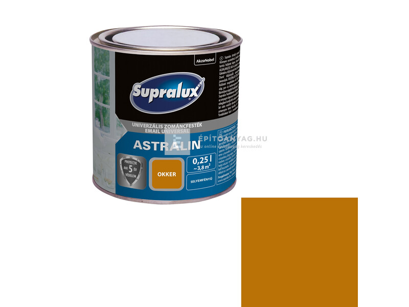 Supralux Astralin univerzális selyemfényű zománcfesték okker 0,25 l