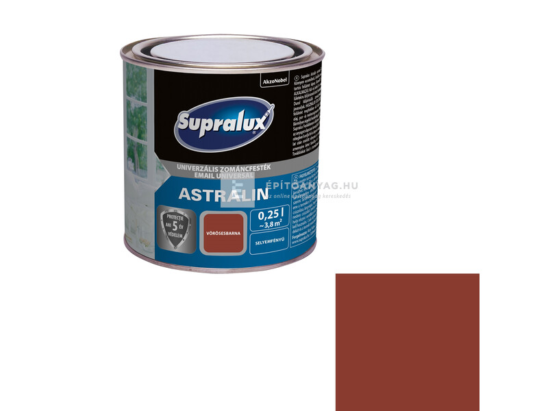 Supralux Astralin univerzális selyemfényű zománcfesték vörösesbarna 0,25 l