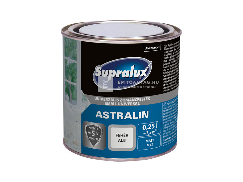 Supralux Astralin univerzális matt zománcfesték fehér 0,25 l