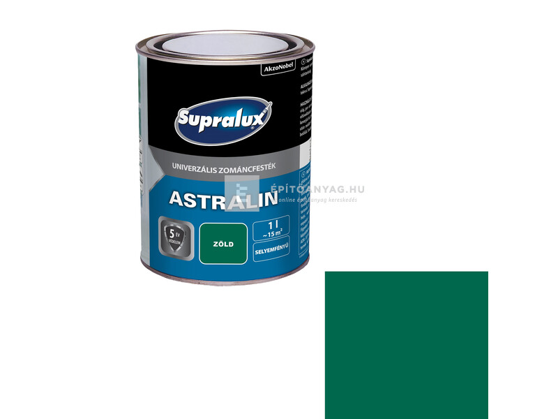 Supralux Astralin univerzális selyemfényű zománcfesték zöld 1 l