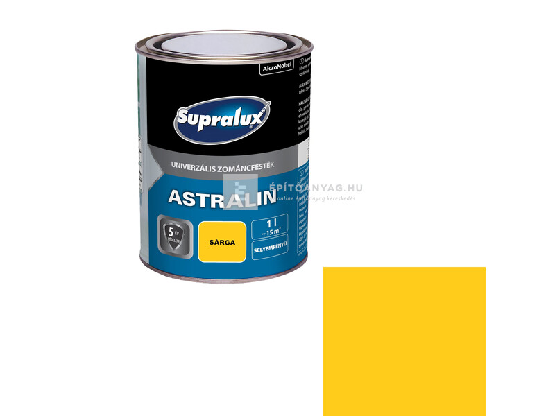 Supralux Astralin univerzális selyemfényű zománcfesték sárga 1 l