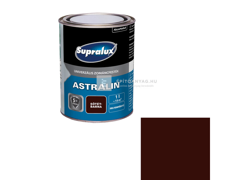 Supralux Astralin univerzális selyemfényű zománcfesték sötétbarna 1 l