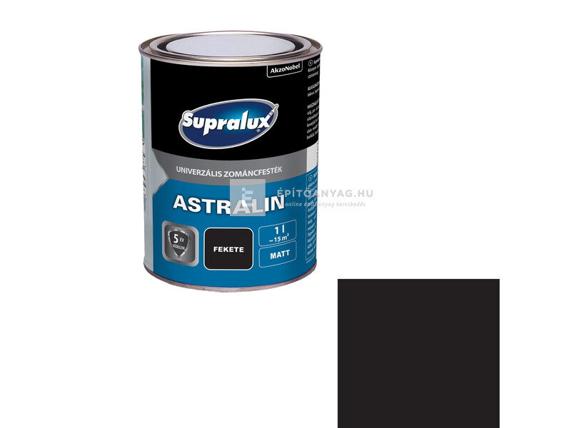 Supralux Astralin univerzális matt zománcfesték fekete 1 l
