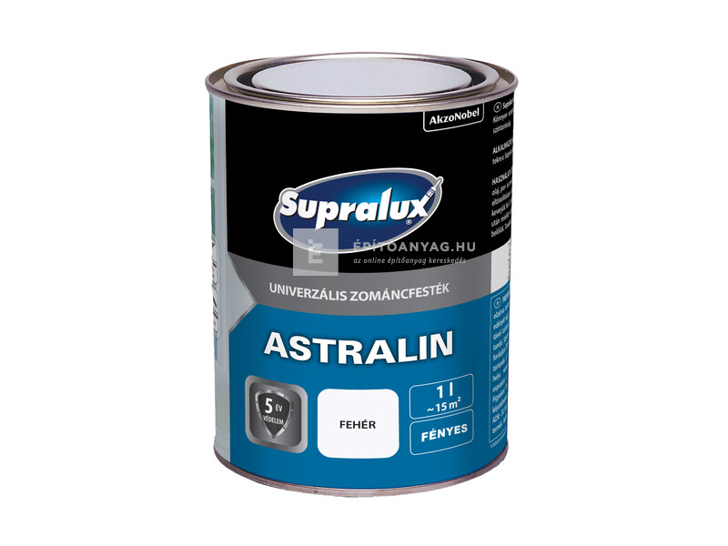 Supralux Astralin univerzális magasfényű zománcfesték fehér 1 l