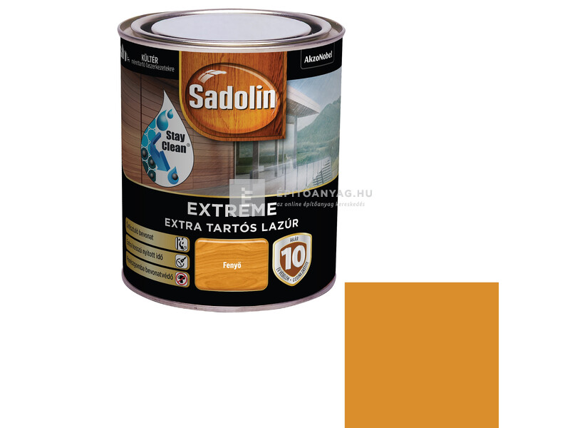 Sadolin Extreme kültéri, vizes, selyemfényű vastaglazúr fenyő 0,7 l