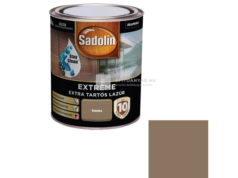 Sadolin Extreme kültéri, vizes, selyemfényű vastaglazúr sonoma 0,7 l
