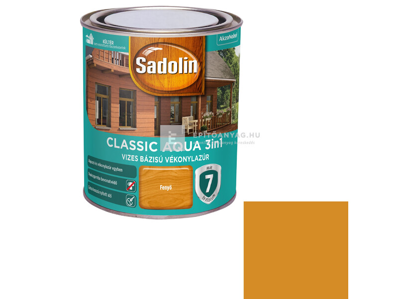 Sadolin Classic Aqua selyemfényű vékonylazúr fenyő 0,75 l