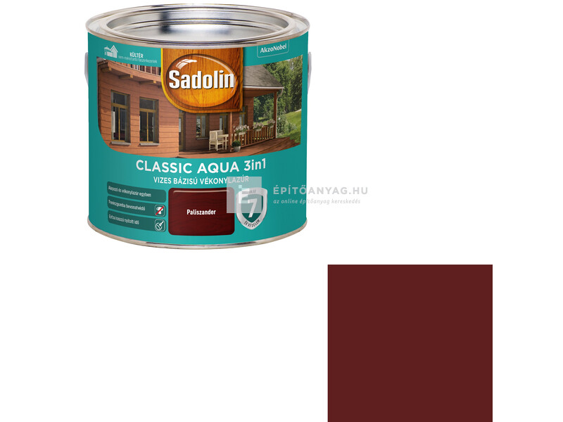 Sadolin Classic Aqua selyemfényű vékonylazúr paliszander 2,5 l