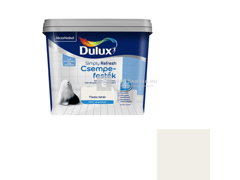 Dulux Simply Refresh csempefesték tiszta fehér 0,75 l