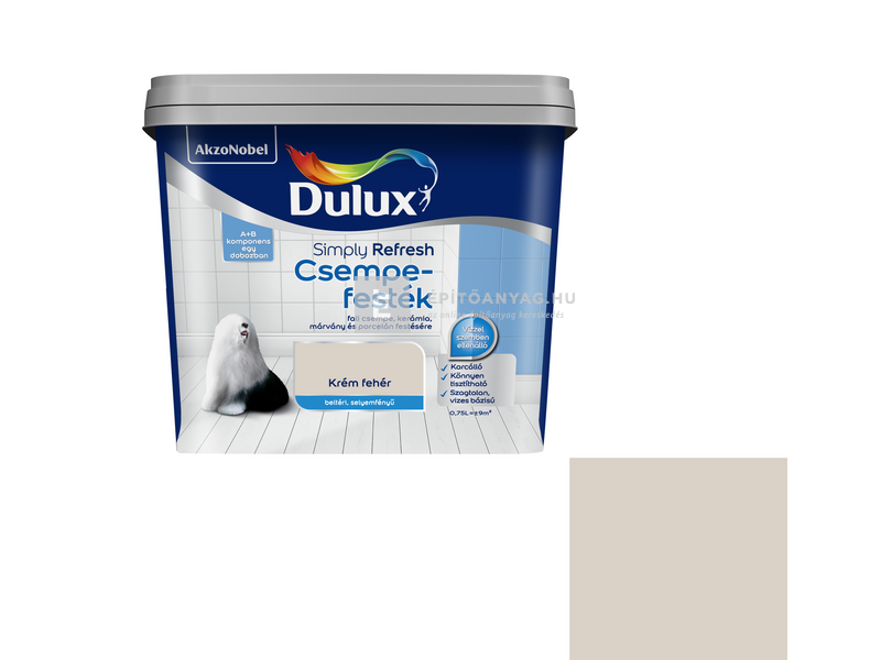 Dulux Simply Refresh csempefesték krémfehér 0,75 l
