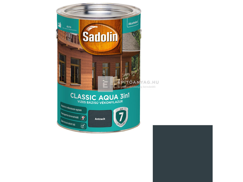 Sadolin Classic Aqua antracit 5 l