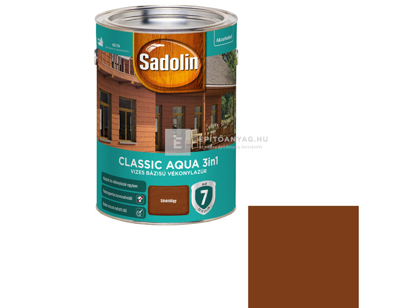 Sadolin Classic Aqua sötéttölgy 5 l