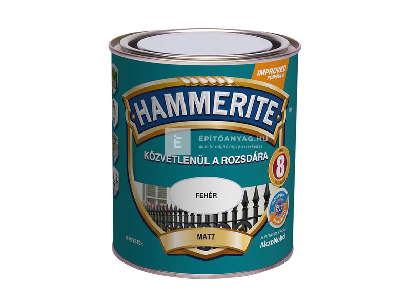 Hammerite fémfesték matt fehér 0,75 l