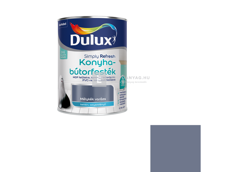 Dulux Simply Refresh konyhabútorfesték mélykék varázs 0,75 l