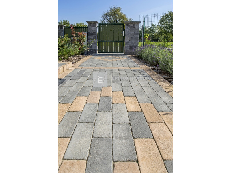 Leier Patio Térkő és falazóelem agyagbarna melírozott 25x12,4 cm 5 cm