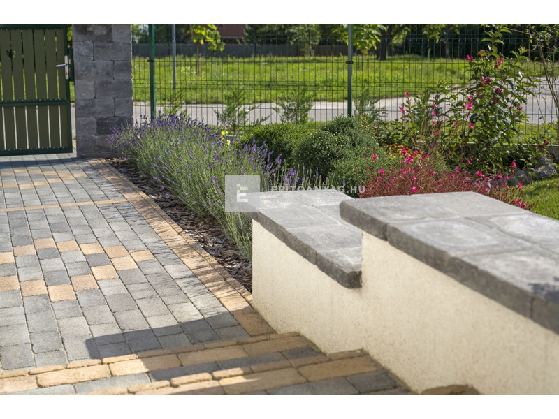 Leier Patio Térkő és falazóelem carbon melírozott 25x12,4 cm 5 cm