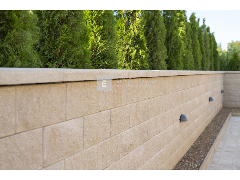 Leier Architektúra kerítéskő félkő bézs 20x20x20 cm