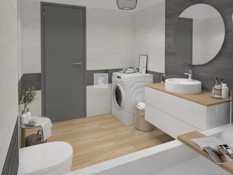 Paradyz Wood basic bianco gres 20X60 padlólap (G1) 1,2 m2/cs