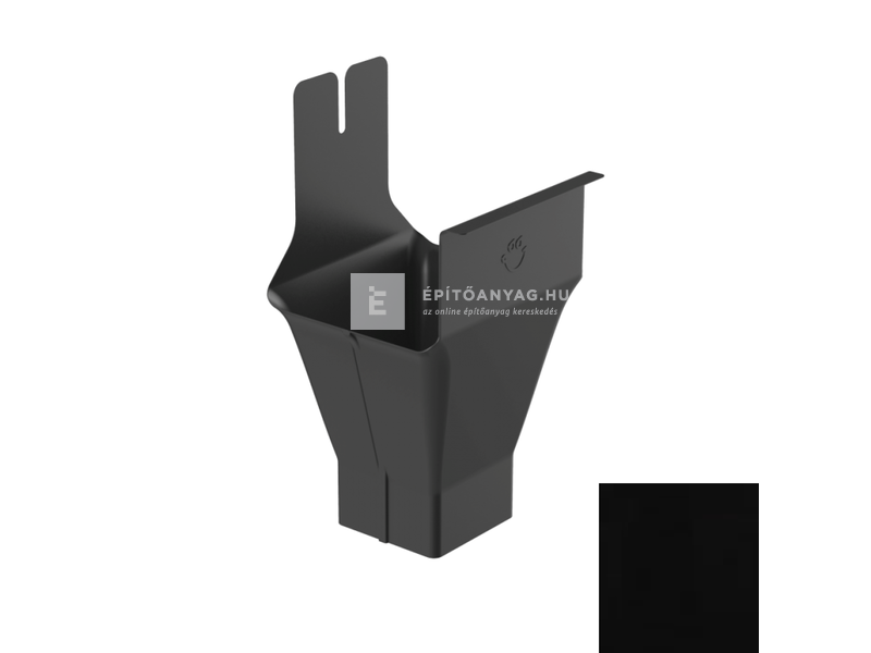 Galeco STAL2 szögletes 150/080 fekete betorkolócsonk