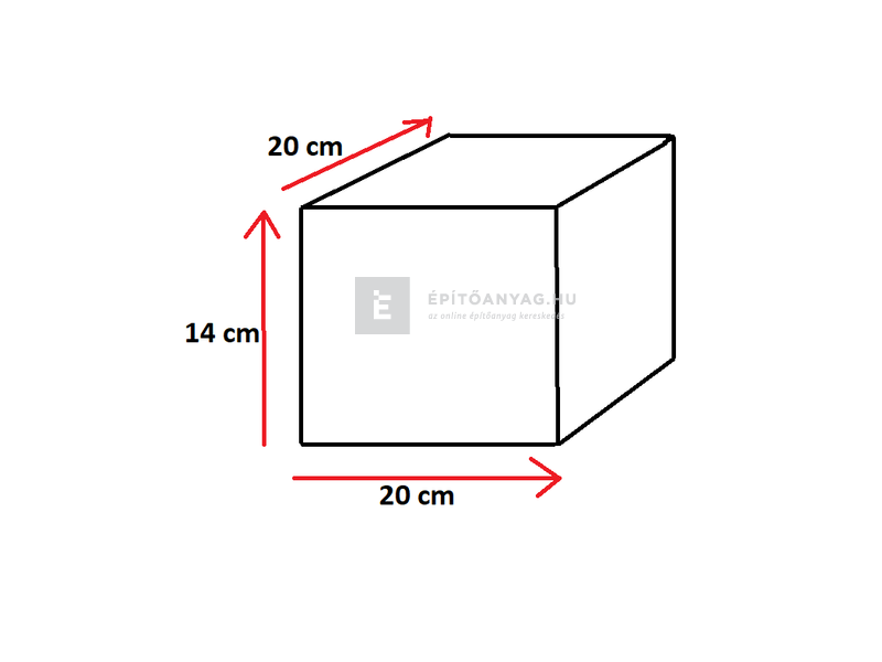 Semmelrock Castello Kerítéselem félkő szürke-fekete 20x20x14 cm