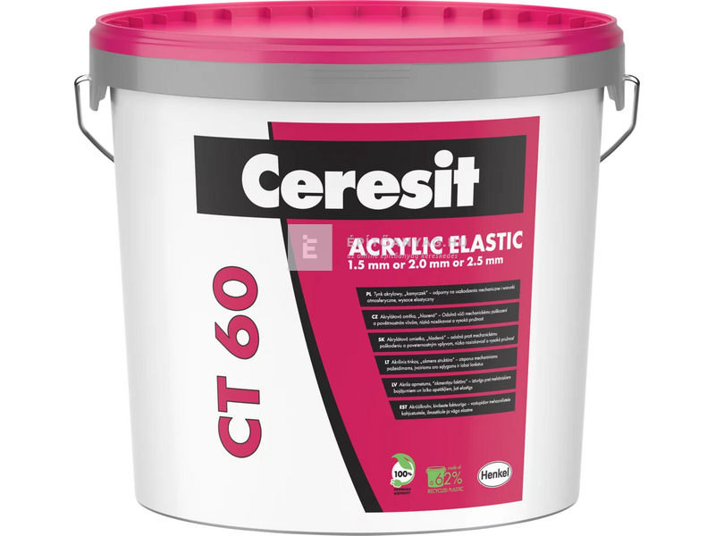 Henkel Ceresit CT 60 Elastic akril vékonyvakolat kapart 1,5 mm fehér 25 kg