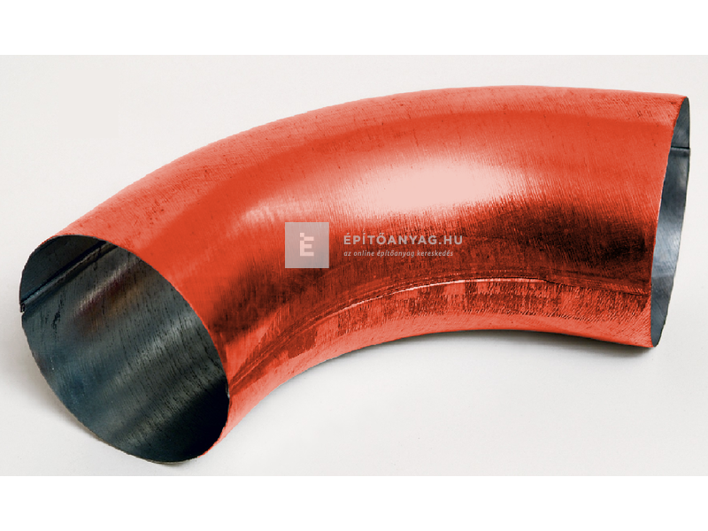 Colorferr 33 alumínium könyök 72°,alul-felül korcolt, téglavörös