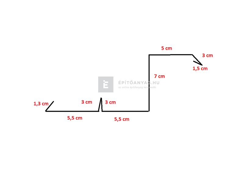 Colorferr oromszegély alumínium, rézbarna 33x200 cm
