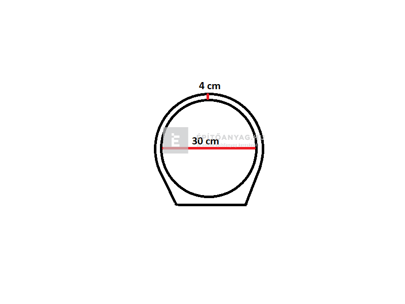Leier Körszelvényű talpas cső 30 cm