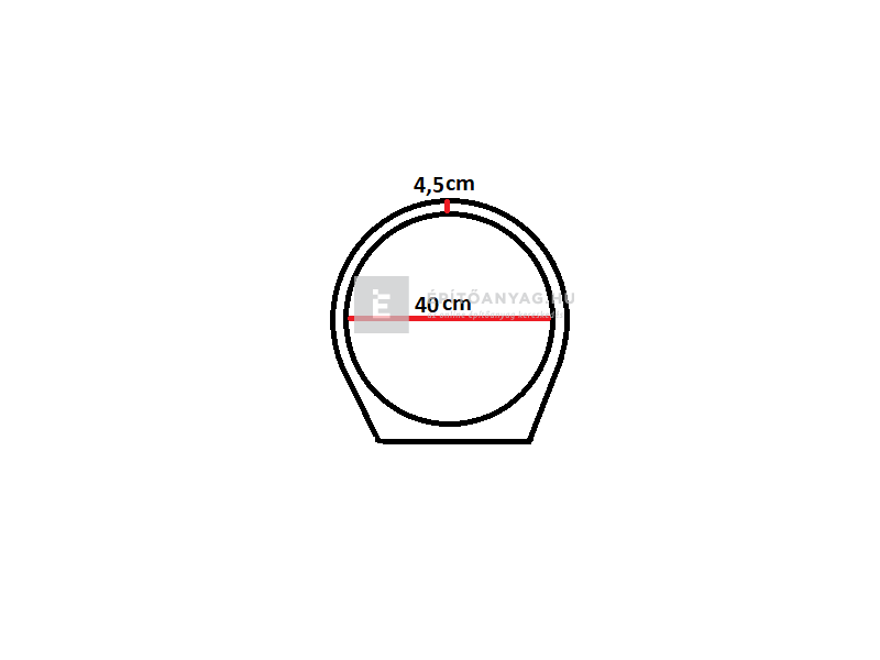 Leier Körszelvényű talpas cső 40 cm