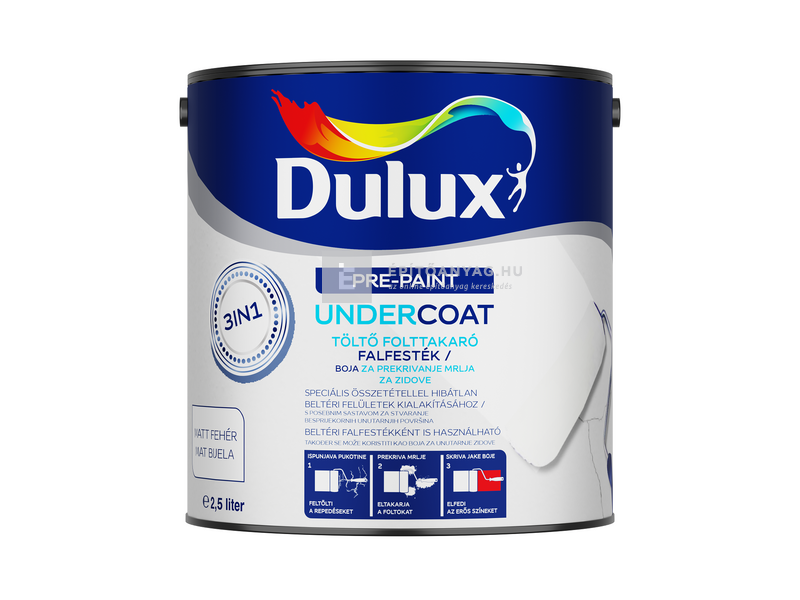 Dulux Pre-Paint UnderCoat 3in1 folt- és repedéstakaró falfesték 2,5 l