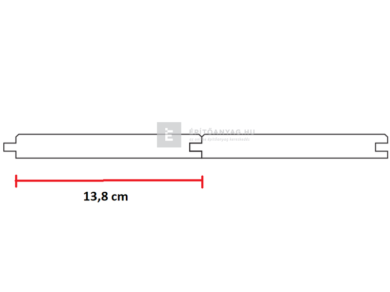 Pabst hajópadló, lucfenyő, fózolt 24 mm, 4 m