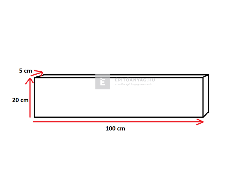 Semmelrock Kerti szegély antracit 5x20x100 cm