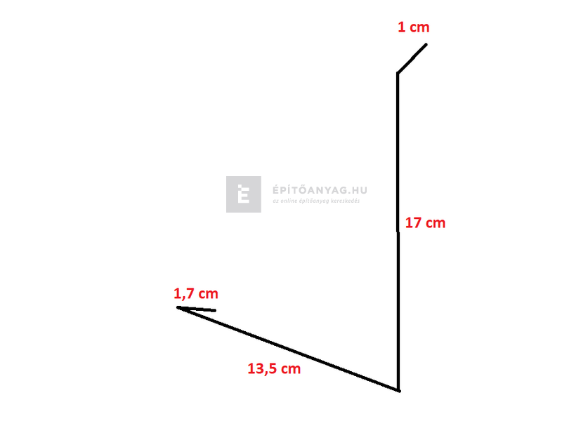 Colorferr kémény hátulja, horganyzott 33x200 cm