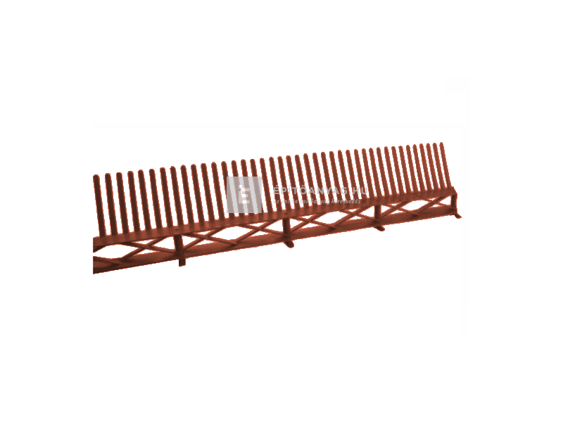 TF Fésűs eresz szellőzőelem barna 3x6 cm x 1 m (25 mm x 1 m)