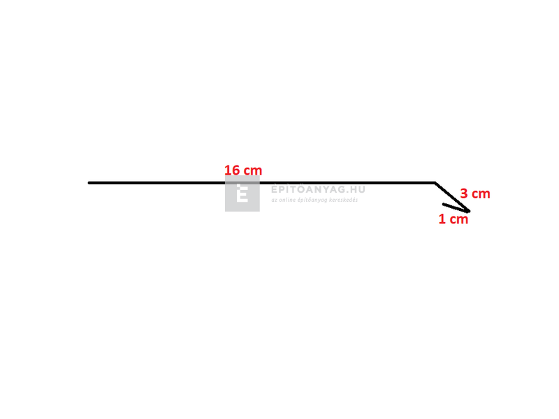 Colorferr ereszszegély alumínium, téglavörös, 20x200 cm