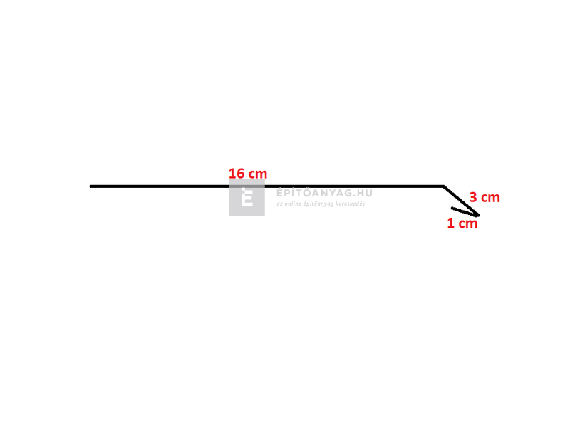 Colorferr ereszszegély alumínium, téglavörös, 20x200 cm