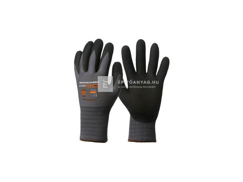 Védőkesztyű Eurogrip fekete 8-as méret (1NISG08)